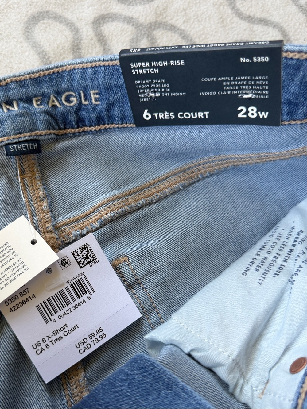 American Eagle Dreamy Drape Baggy Wide-Leg Jean - Picture 4 of 6